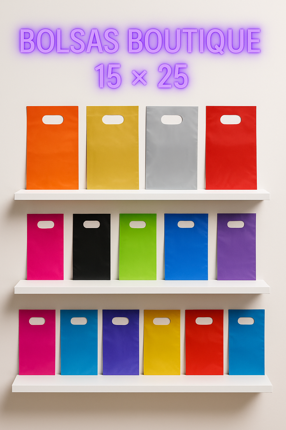 Bolsa boutique 15x25 cm en pack de 100 unidades – DeltaBuy