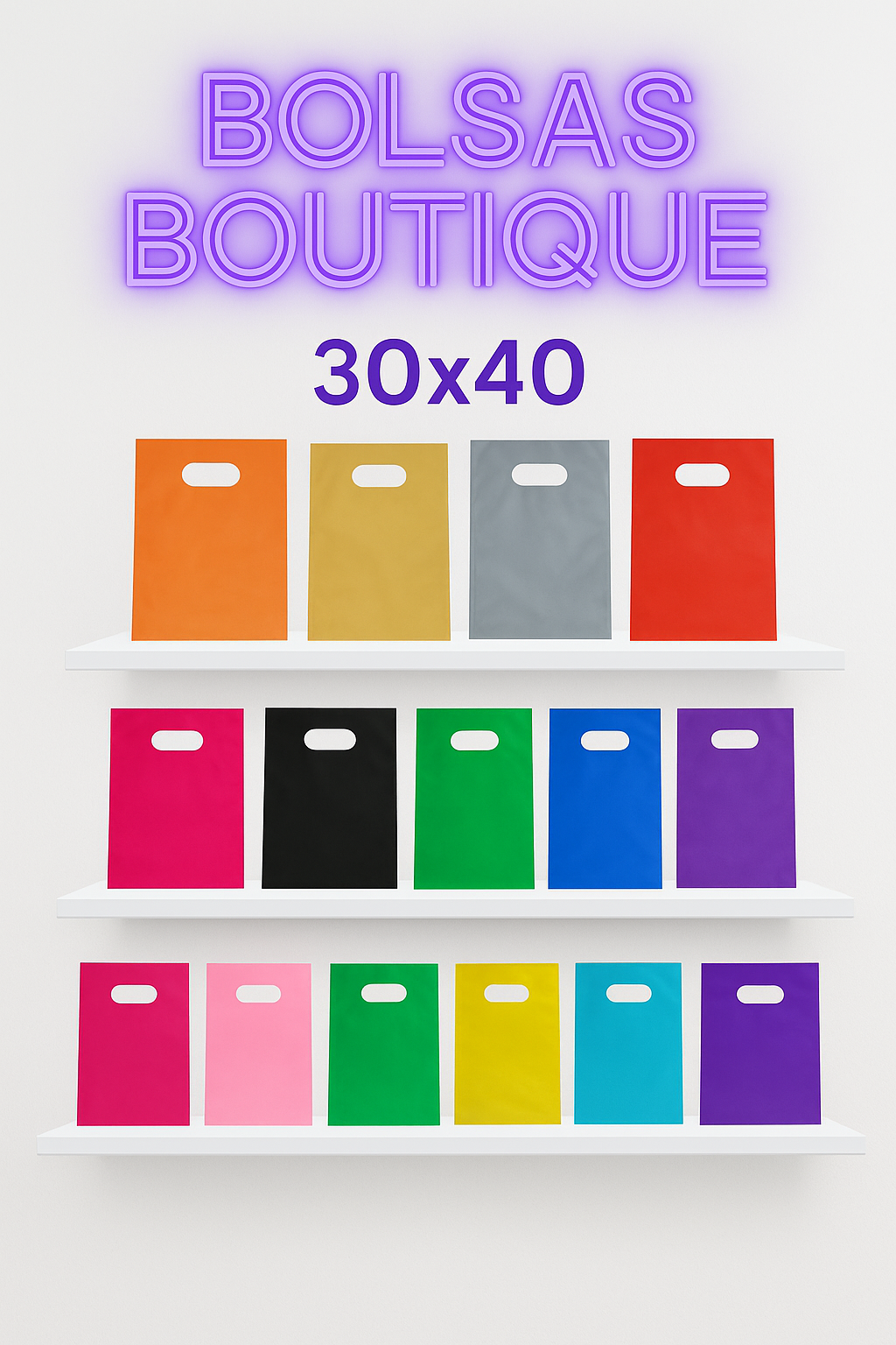 Bolsa boutique 30x40 cm Pack De 100 Unidades – DeltaBuy