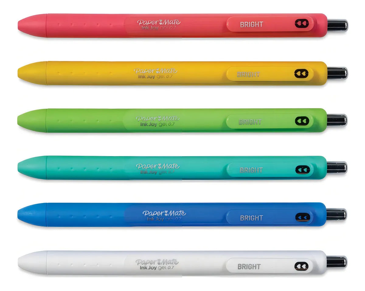 6 Bolígrafos Inkjoy Gel Paper Mate Colores Surtidos Tinta Multicolor