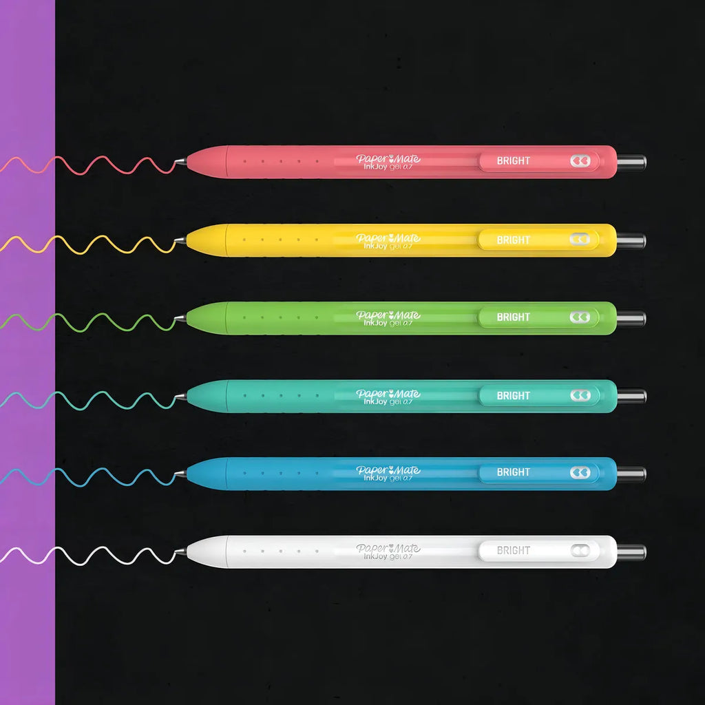 6 Bolígrafos Inkjoy Gel Paper Mate Colores Surtidos Tinta Multicolor