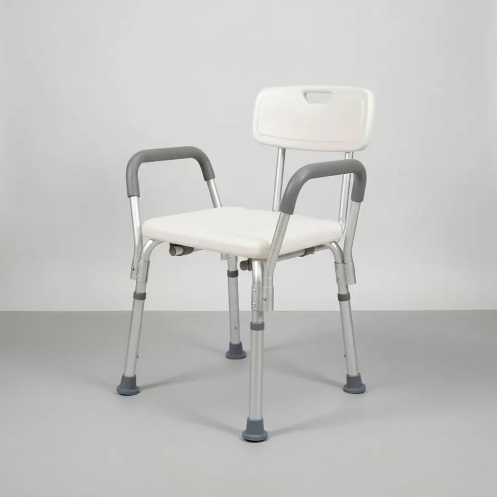 Silla Asiento Ducha Segura Con Respaldo Apoyabrazos Deltabuy