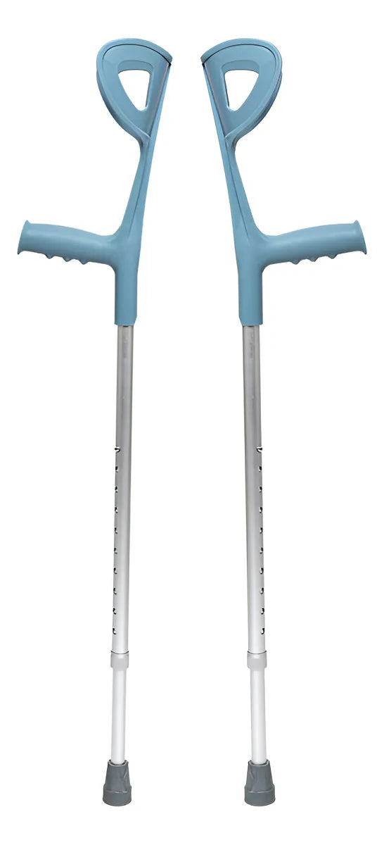 2 Bastón Muleta Premium Canadiense Regulable En Altura Plateado