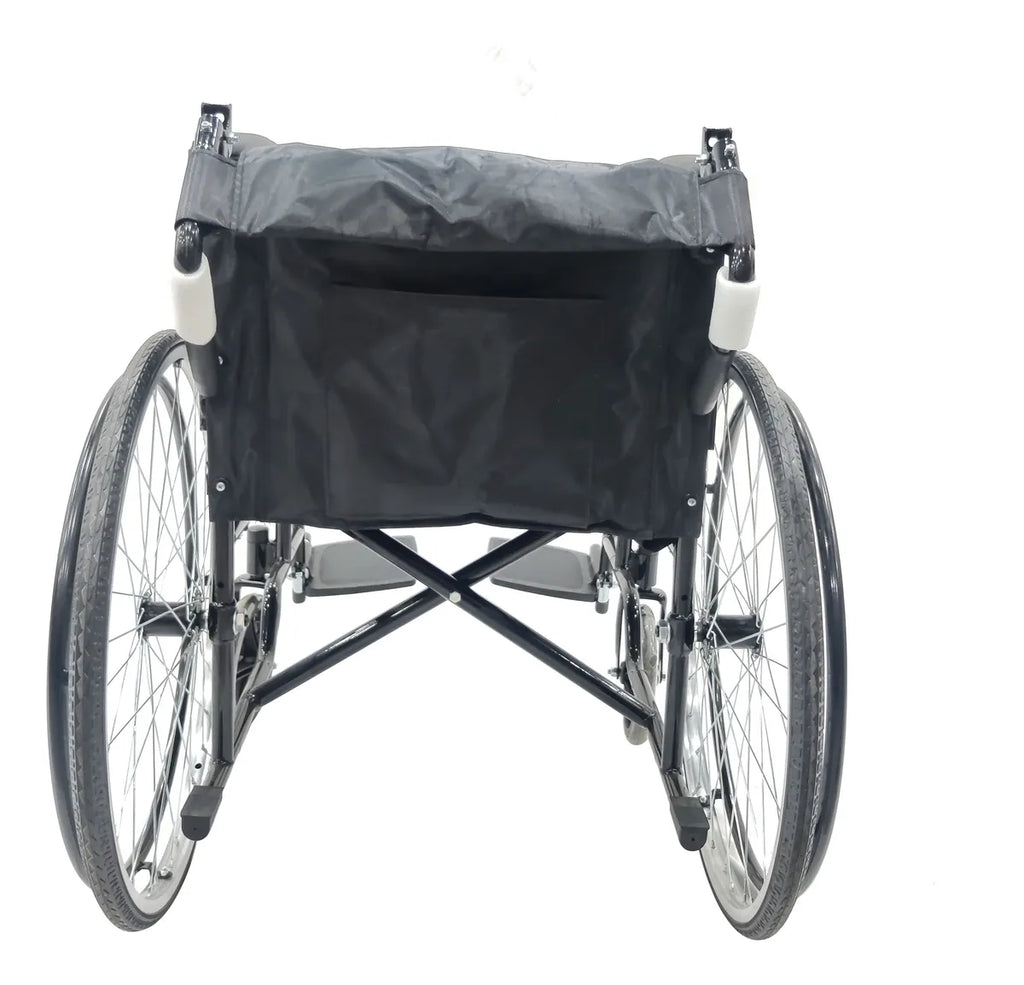 Silla De Ruedas Ligera Plegable Con Descansapies - Deltabuy Negro