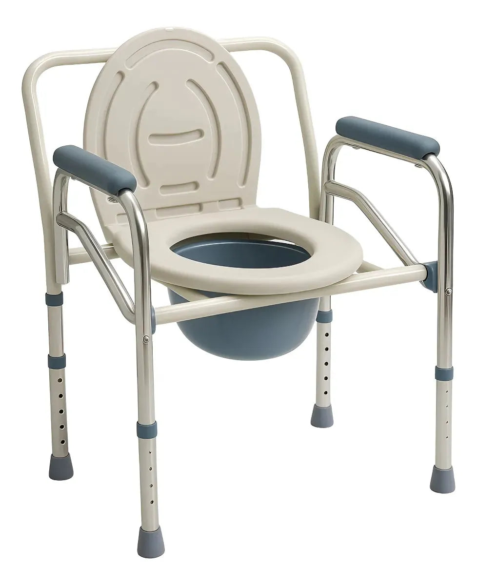 Silla Inodoro Baño Portátil Agarradera Adulto Ajustable