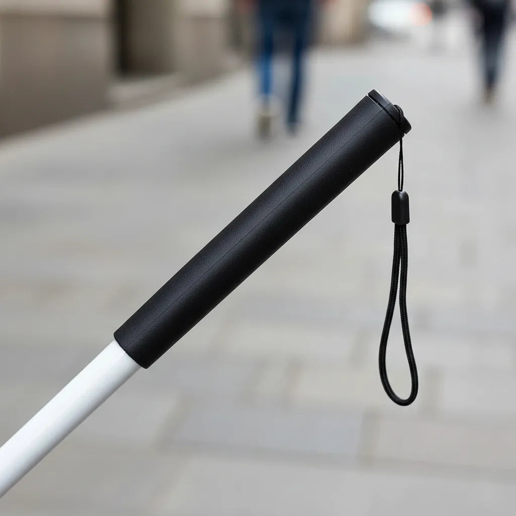 Bastón Plegable No Vidente O Ciego Blanco Aluminio -deltabuy Blanco
