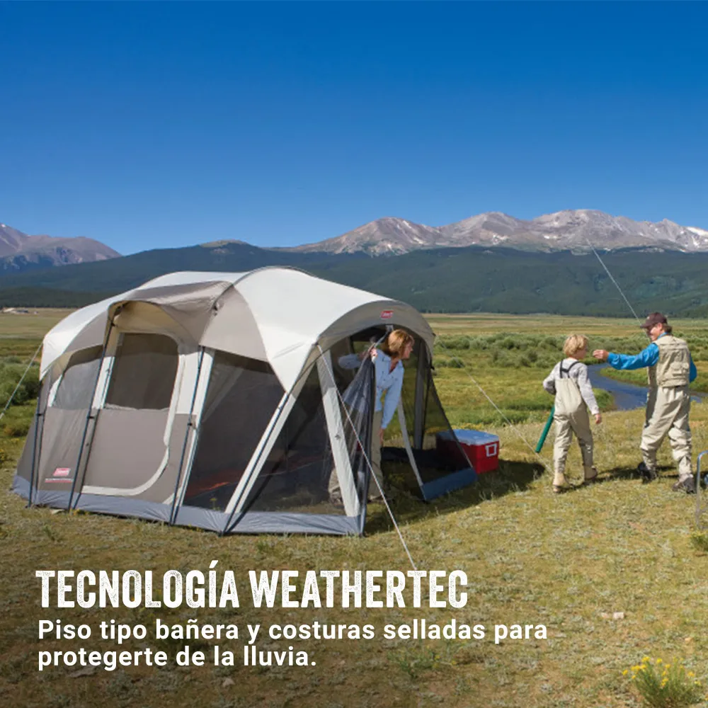 Carpa Weathermaster Coleman® 6 Personas Beige/marrón