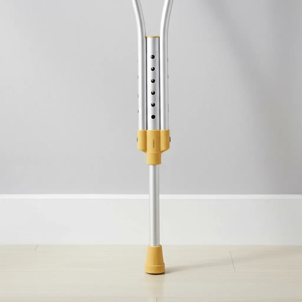 2 Baston Muletas Axilares De Aluminio Regulables Ortopedicas Plateado