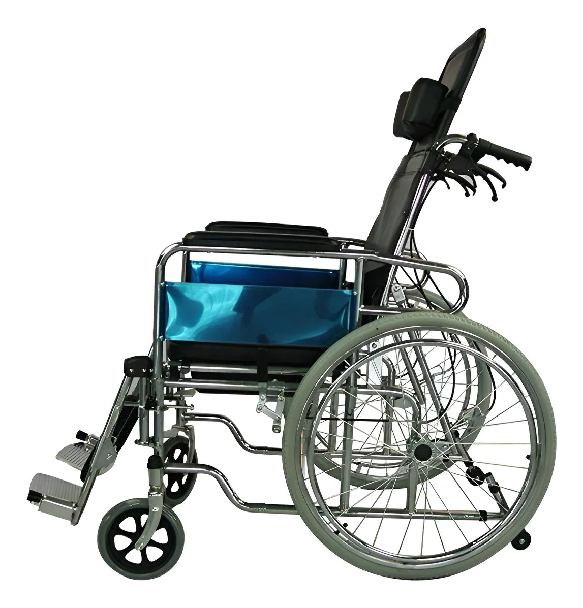 Silla De Ruedas Neurológica Reclinable Con Inodoro /deltabuy Cromado