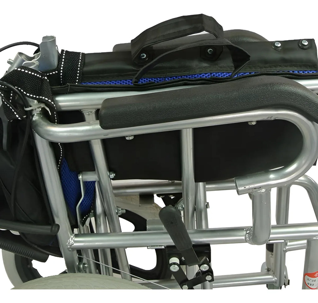 Silla Ruedas Geriátrica Plegable 110kg Deltabuy Color Azul