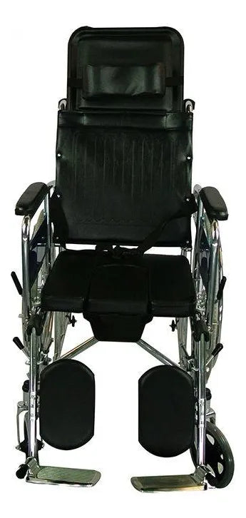 Silla De Ruedas Neurológica Reclinable Con Inodoro /deltabuy Cromado
