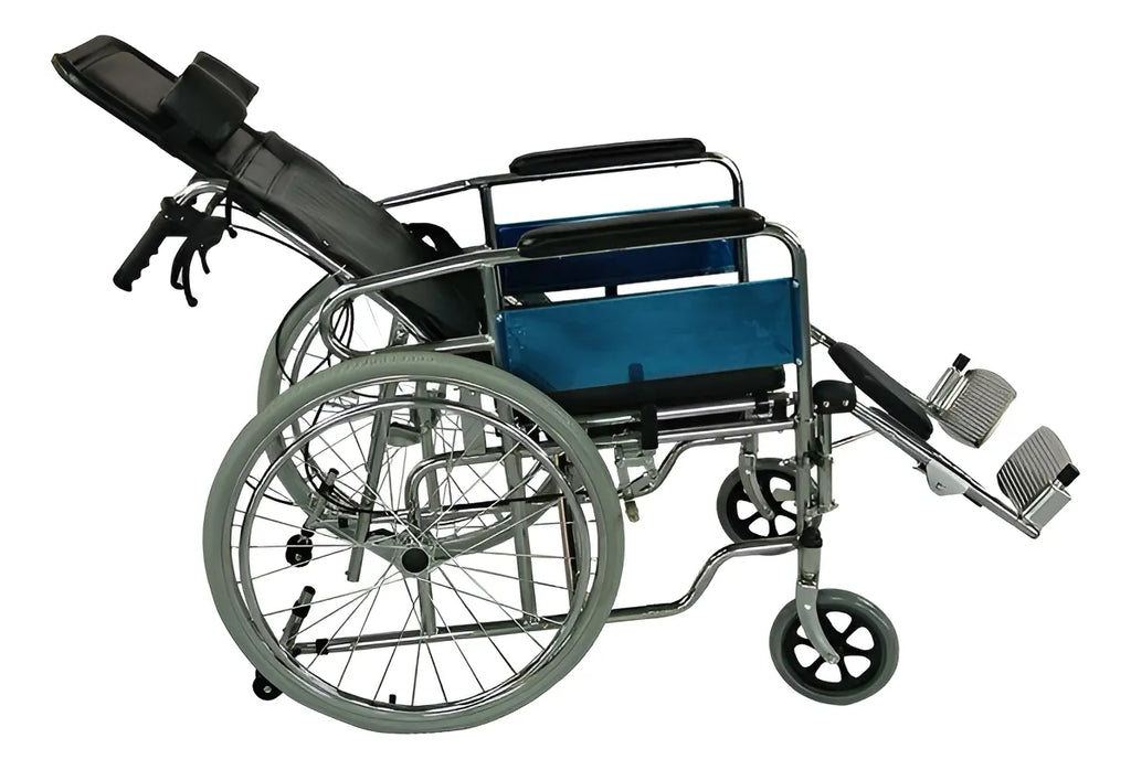 Silla De Ruedas Neurológica Reclinable Con Inodoro /deltabuy Cromado