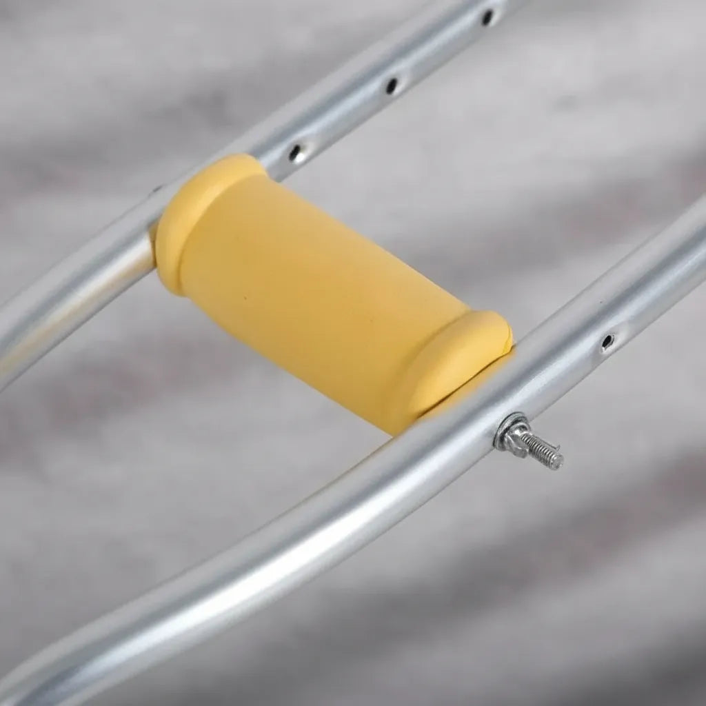 2 Baston Muletas Axilares De Aluminio Regulables Ortopedicas Plateado