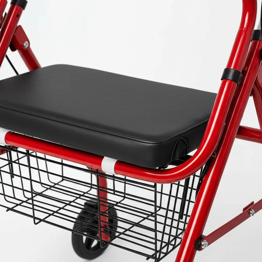 Andador Burrito Deltabuy Plegable 4 Ruedas Asiento Y Frenos