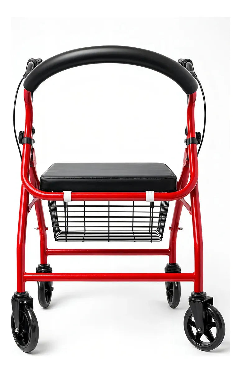 Andador Burrito Deltabuy Plegable 4 Ruedas Asiento Y Frenos