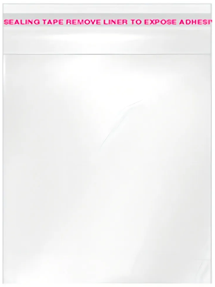 Bolsa celofán transparente 20x35 cm con adhesivo para embalaje