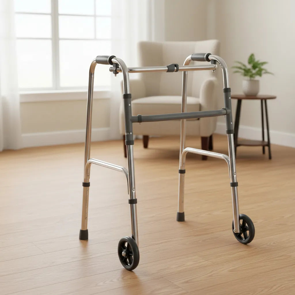 Andador Burrito Aluminio Ligero Plegable 2 Ruedas - Deltabuy