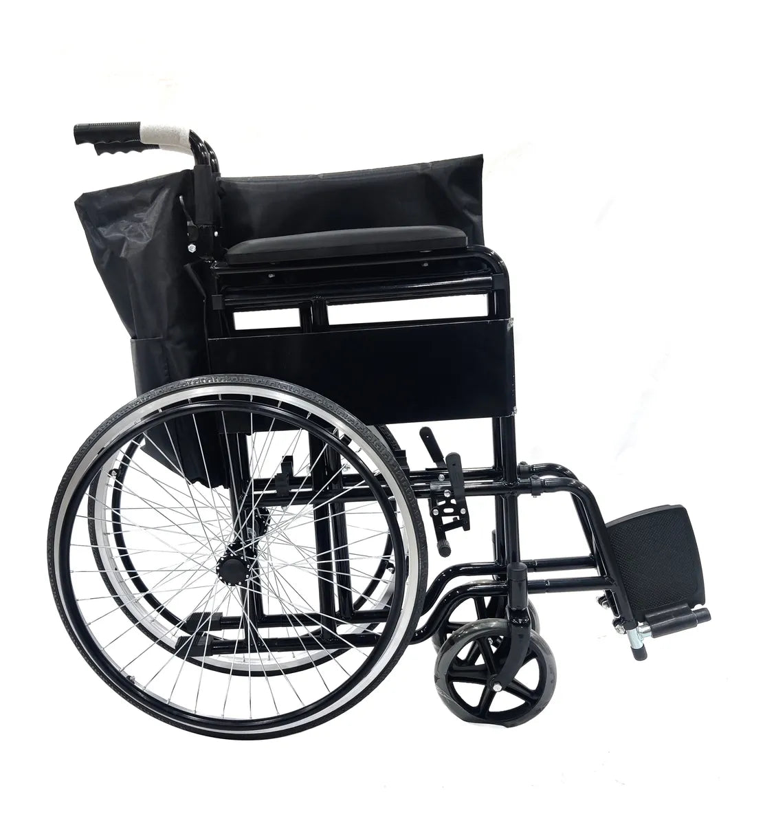 Silla De Ruedas Ligera Plegable Con Descansapies - Deltabuy Negro