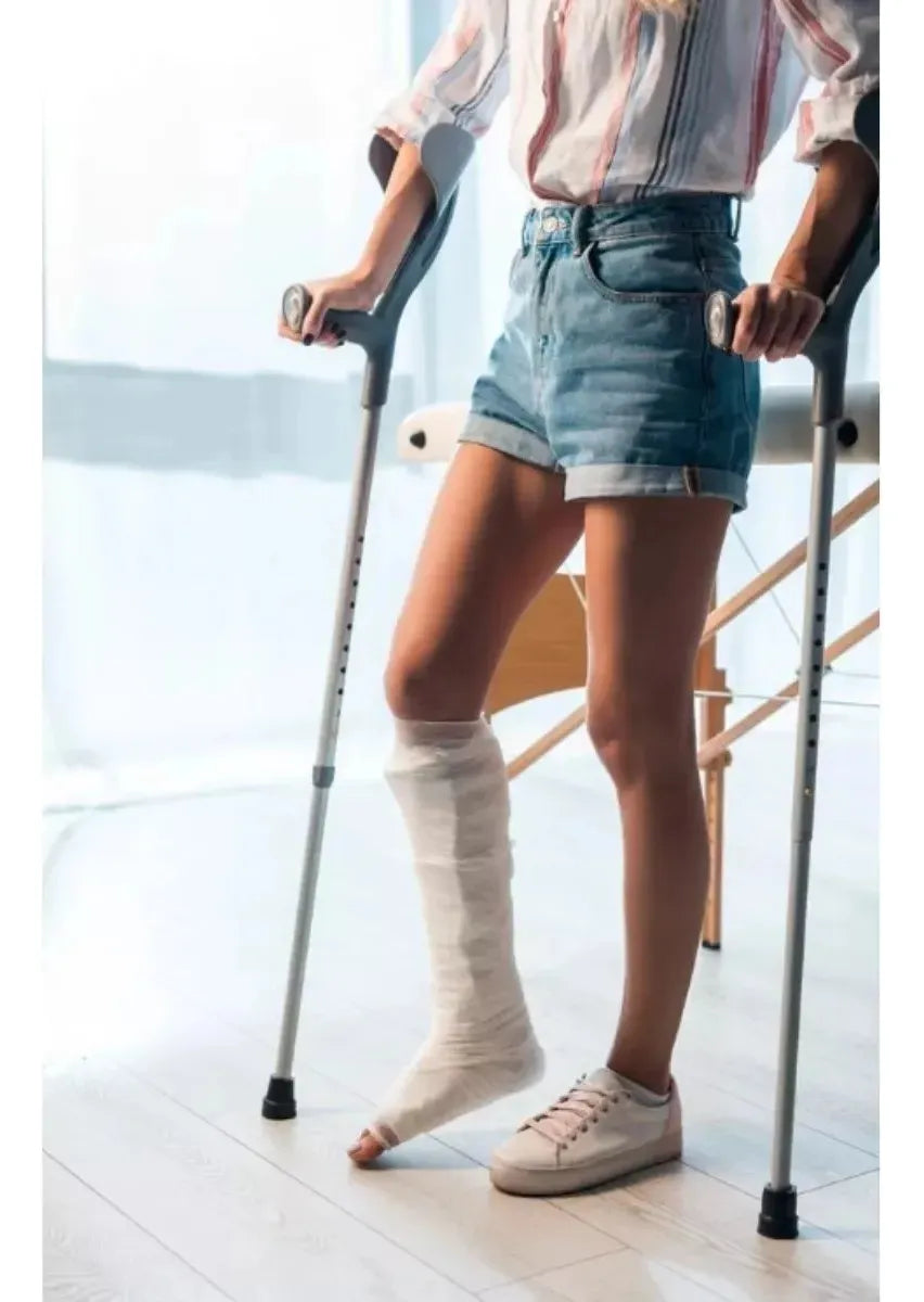 2 Bastón Muleta Premium Canadiense Regulable En Altura Plateado