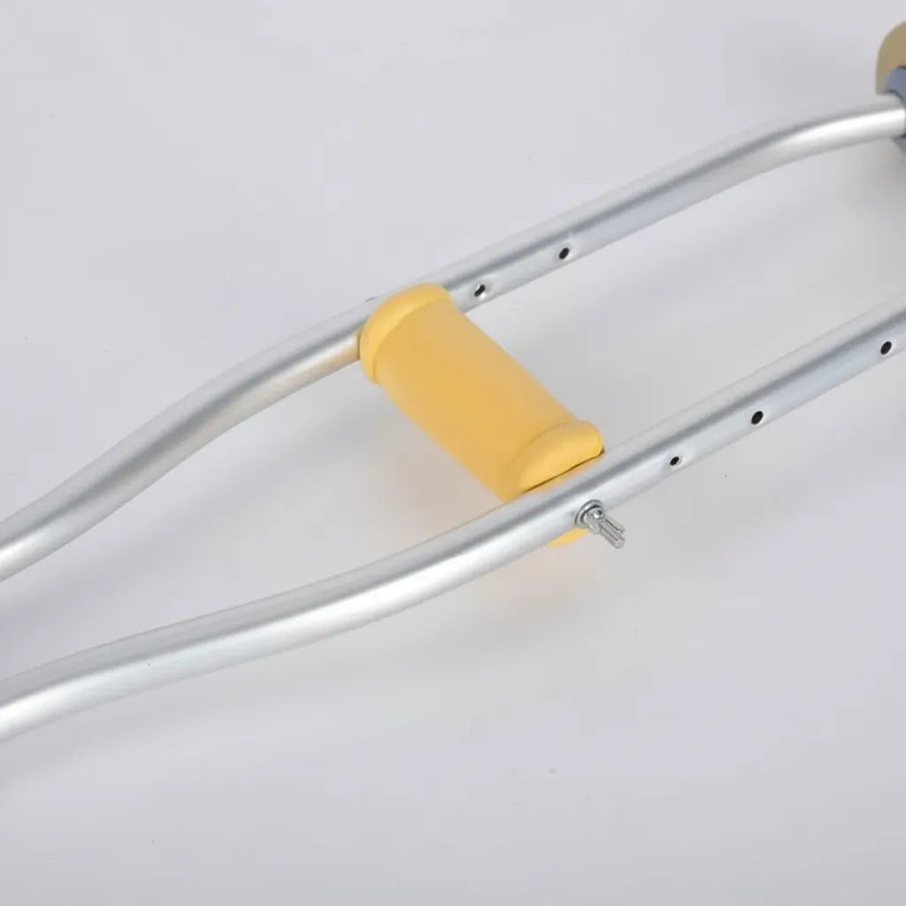 2 Baston Muletas Axilares De Aluminio Regulables Ortopedicas Plateado