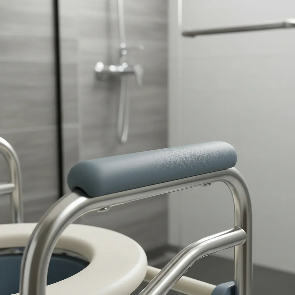 Silla Inodoro Baño Portátil Agarradera Adulto Ajustable