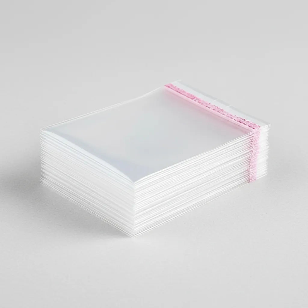 Bolsa celofán transparente 20x35 cm con adhesivo para embalaje