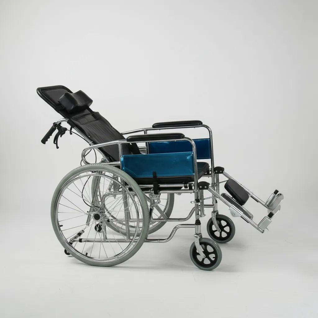 Silla De Ruedas Neurológica Reclinable Con Inodoro /deltabuy Cromado