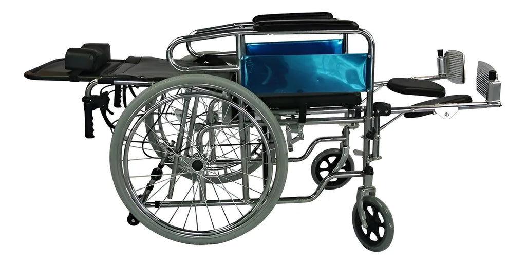 Silla De Ruedas Neurológica Reclinable Con Inodoro /deltabuy Cromado