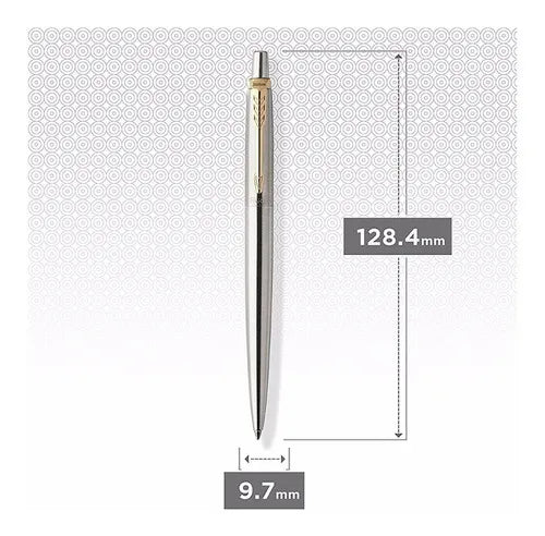 Lapicera Parker Jotter Plateada Con Clip Dorado