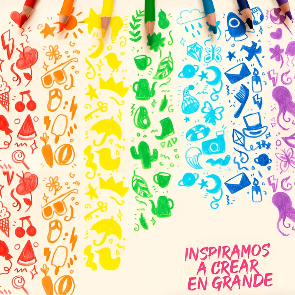 Set 12 Lapices De Color Prismacolor Jr. Triangular Grueso Multicolor