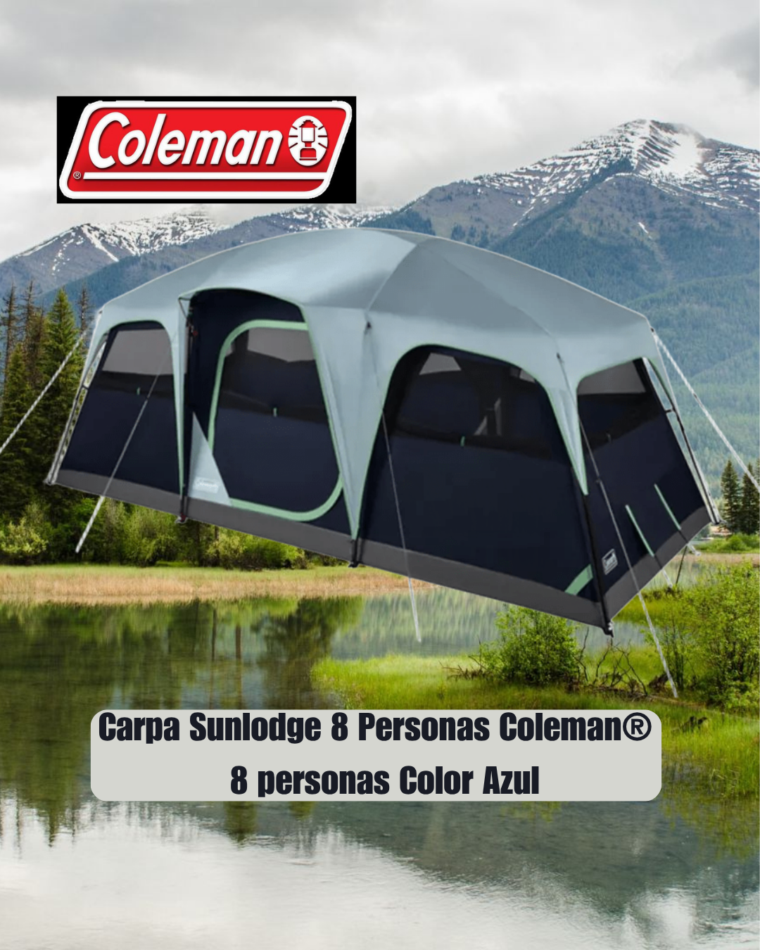 Carpa Sunlodge 8 Personas Coleman® / 8p Color Azul