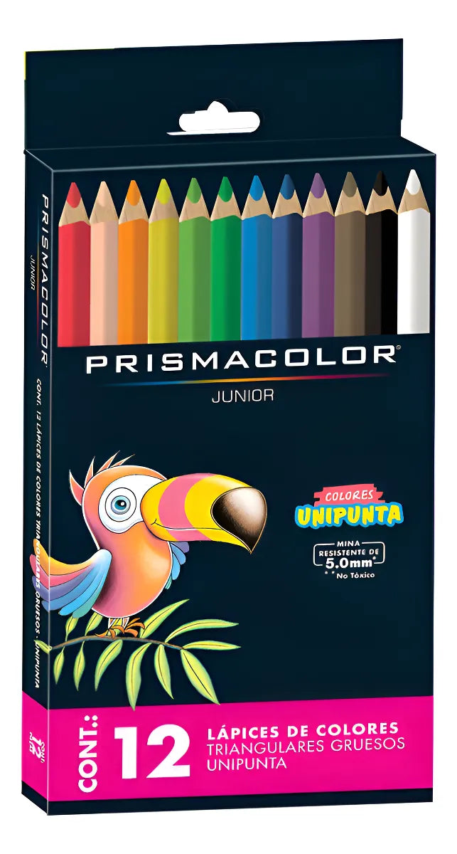 Set 12 Lapices De Color Prismacolor Jr. Triangular Grueso Multicolor
