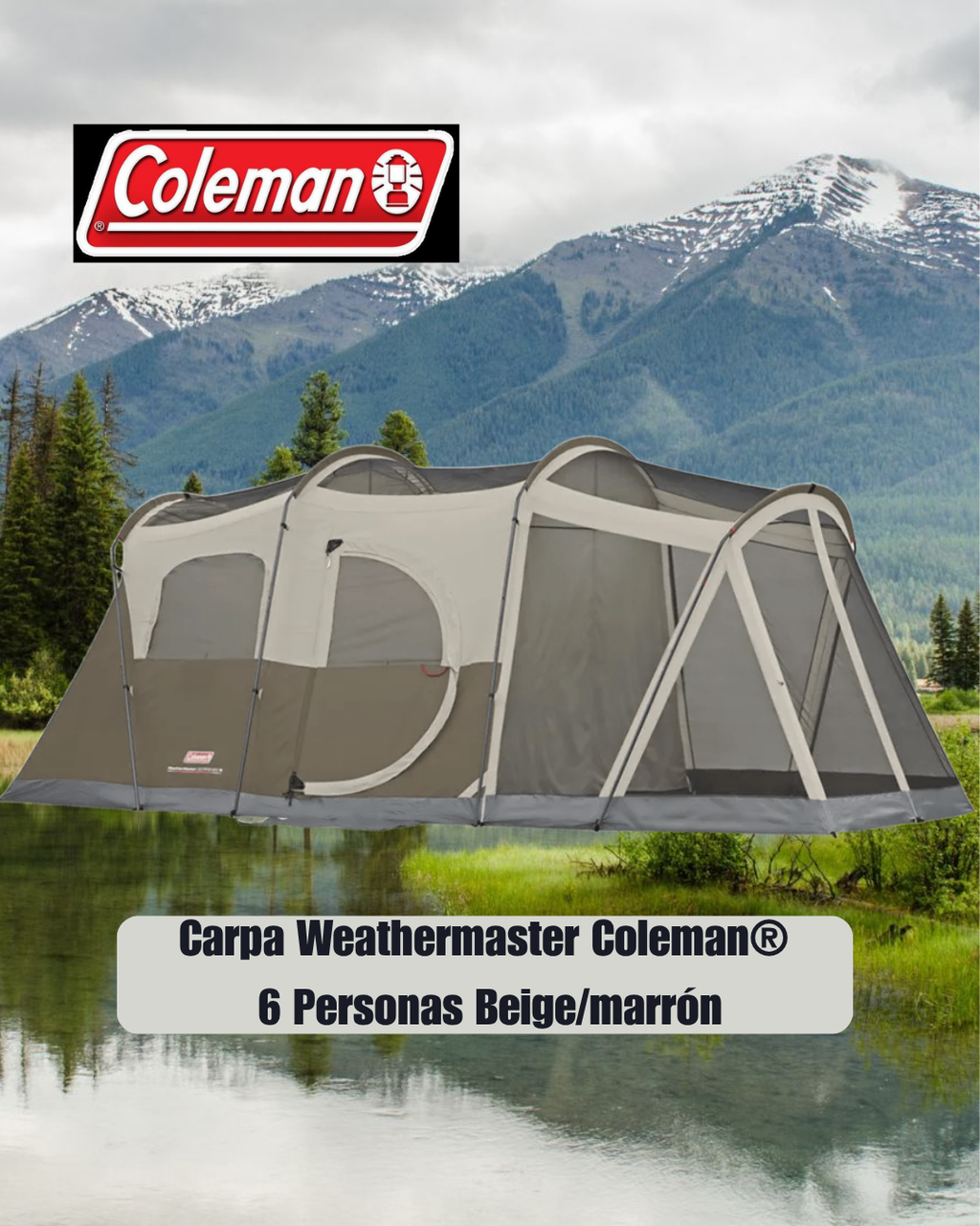 Carpa Weathermaster Coleman® 6 Personas Beige/marrón