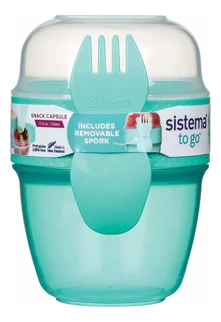 Contenedor Snack Hermético Sistema To Go 515ml Agua