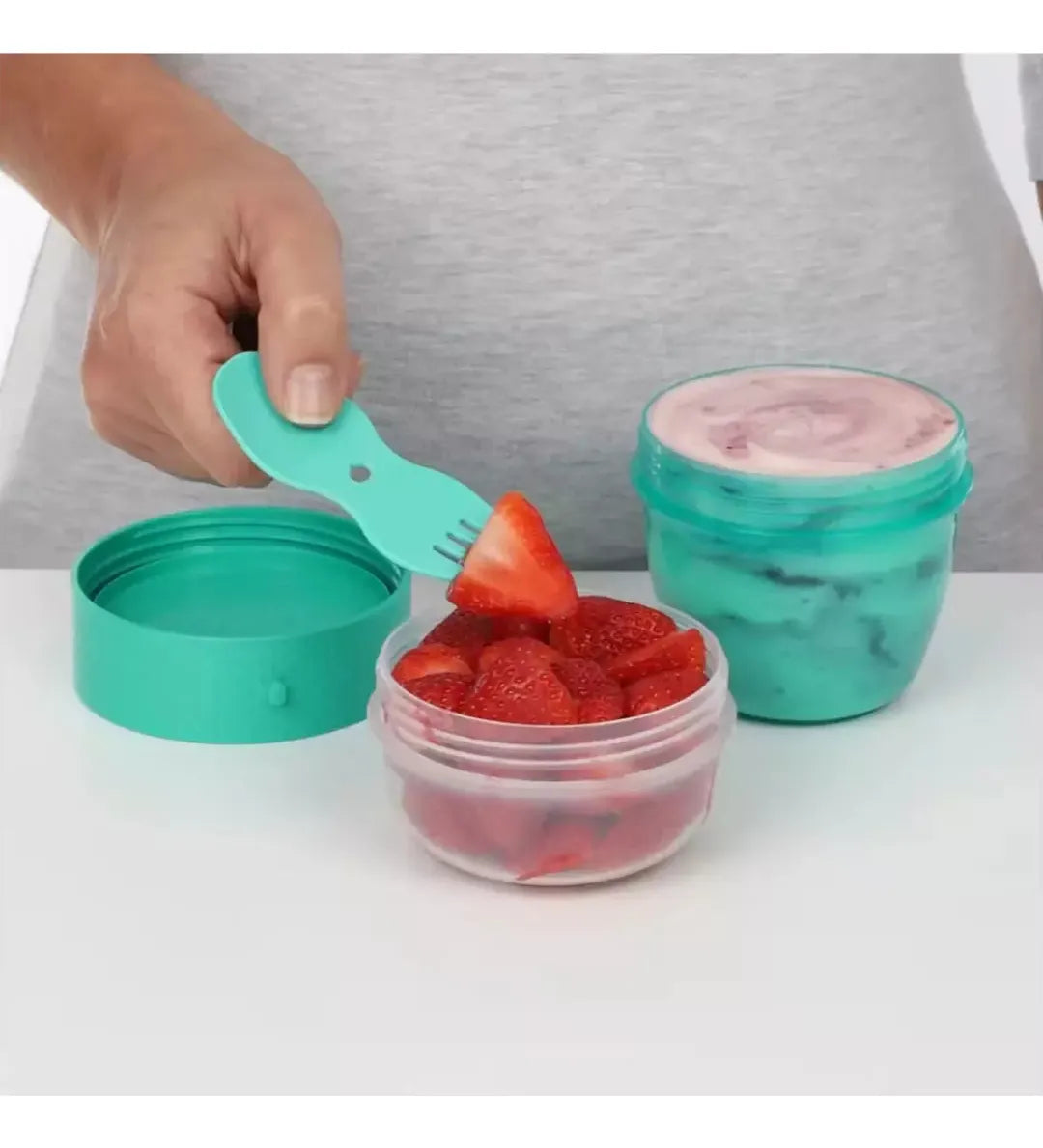 Contenedor Snack Hermético Sistema To Go 515ml Agua